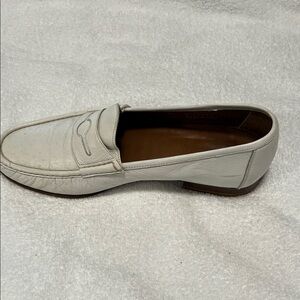 Elegant White Leather Loafers for Men